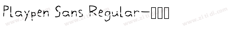 Playpen Sans Regular字体转换